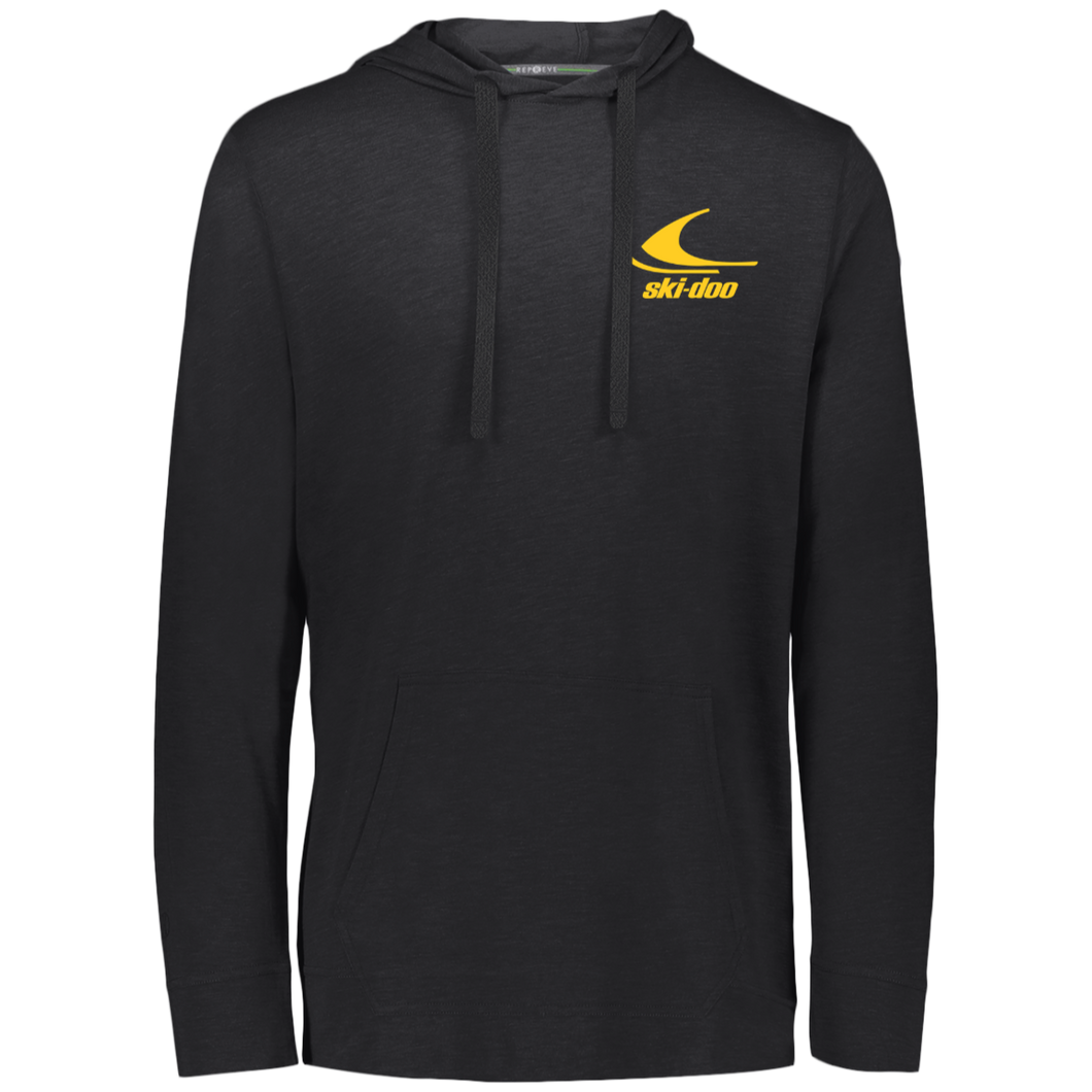 Vintage Yellow 1970s Ski-Doo Snowmobile Eco Triblend T-Shirt Hoodie