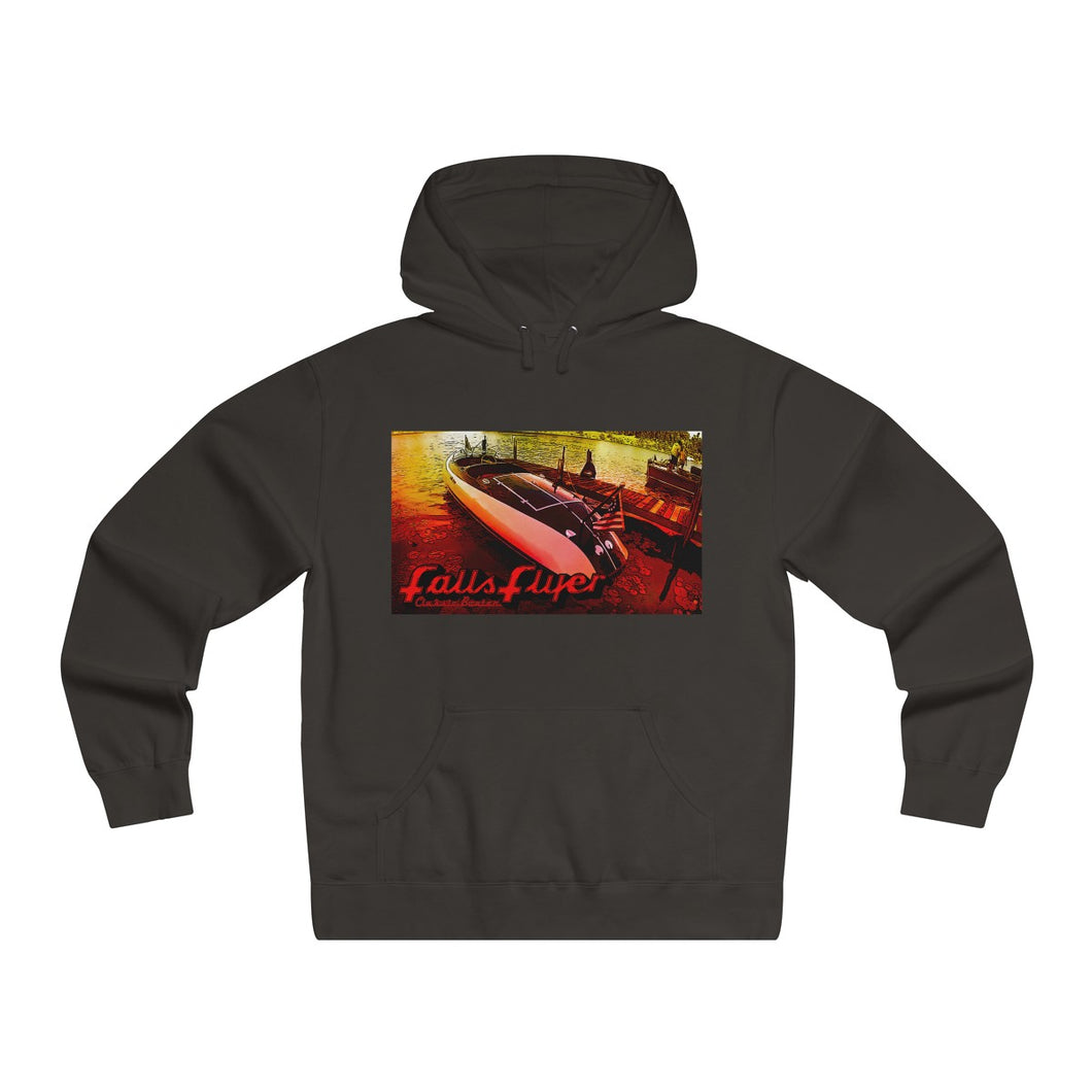 Vintage Larson Falls Flyer Runabout Lightweight Pullover Hooded Sweatshirt by Classic Boater