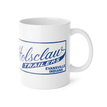 Holsclaw Trailer Sign White Ceramic Mug by Retro Boater