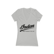 Vintage Style Indian Motorcycles Women's Jersey Short Sleeve Deep V-Neck Tee