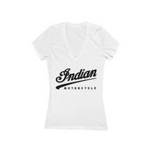 Vintage Style Indian Motorcycles Women's Jersey Short Sleeve Deep V-Neck Tee