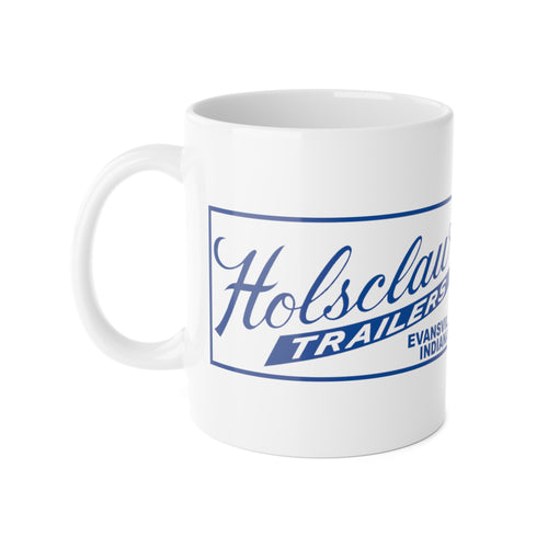 Holsclaw Trailer Sign White Ceramic Mug by Retro Boater