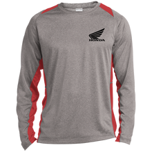 Classic Honda Goldwing Motorcycle Long Sleeve Heather Colorblock Performance Tee