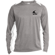1970s Yellow  Ski-doo Long Sleeve Heather Colorblock Performance Tee Sandberg