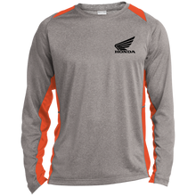 Classic Honda Goldwing Motorcycle Long Sleeve Heather Colorblock Performance Tee