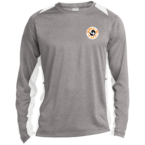 Vintage Roll-O-Flex Snowmobiles Long Sleeve Heather Colorblock Performance Tee