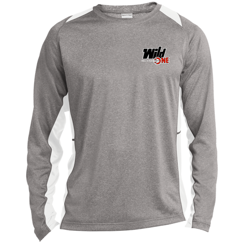 Vintage Wild One Roll-O-Flex Snowmobiles Long Sleeve Heather Colorblock Performance Tee