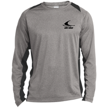 1970s Yellow  Ski-doo Long Sleeve Heather Colorblock Performance Tee Sandberg