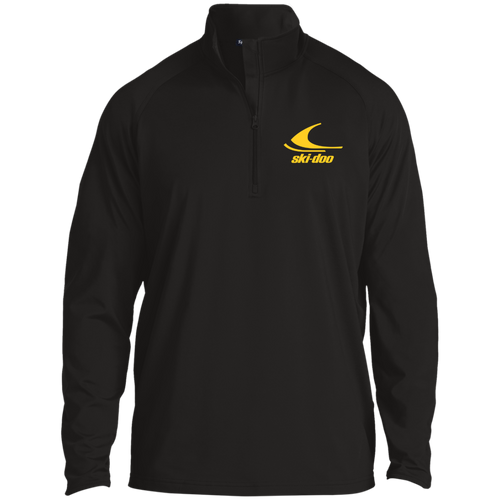 1970s Vintage Yellow  Ski-doo 1/2 Zip Raglan Performance Pullover