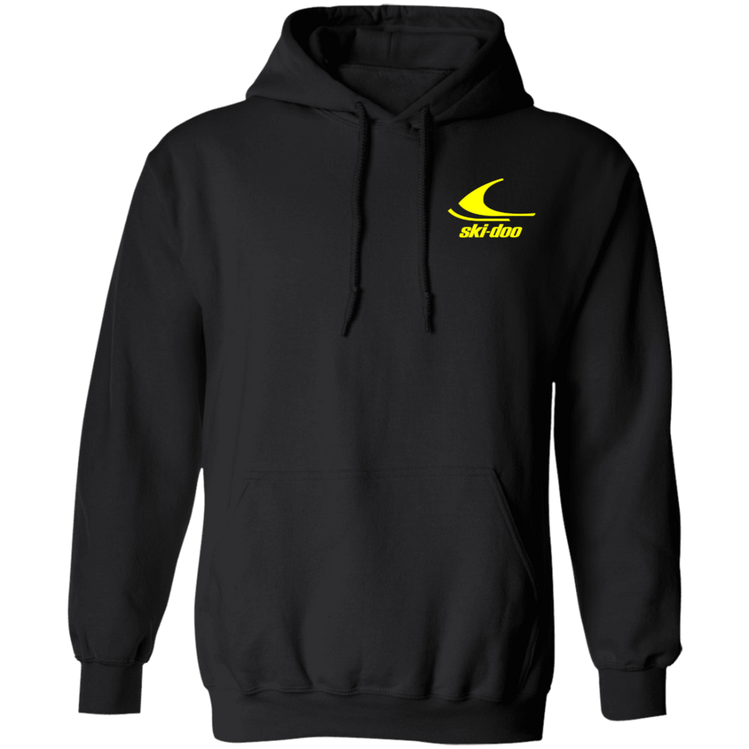 Vintage 1970s Style Ski-Doo Snowomobile Pullover Hoodie