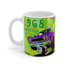 1968 Plymouth Roadrunner White Ceramic Mug by SpeedTiques