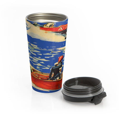 Vintage Race by Retro Boater Stainless Steel Travel Mug