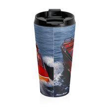 1939 Chris Craft Barrelback Runabout Stainless Steel Travel Mug by Retro Boater