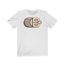 Classic Boater Logo in Tan and Brown Unisex Jersey Short Sleeve Tee