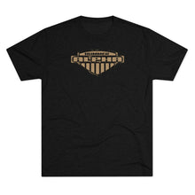 Vintage Distress Black Bronze Hummer Alpha Badge Men's Tri-Blend Crew Tee
