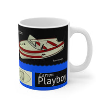 1958 Larson Playboy White Ceramic Mug by Retro Boater