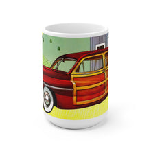 1949 Mercury Woody Station Wagon White Ceramic Mug by SpeedTiques