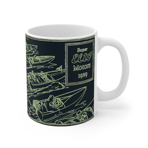 1929 Super Elto Outboard Motor White Ceramic Mug