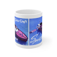 1930s Pre-War Vintage Chris Craft Sportsman White Ceramic Mug