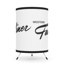 Vintage Western Fairliner Torpedo Tripod Lamp with High-Res Printed Shade, US/CA plug