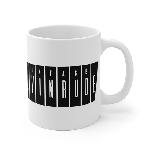 Vintage Evinrude Outboard Engines White Ceramic Mug by Retro Boater