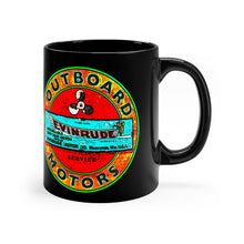 Vintage Evinrude Sign Black mug 11oz by Retro Boater