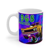 1968 Plymouth Roadrunner White Ceramic Mug by SpeedTiques