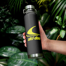 Vintage Style Yellow Ski-Doo Snowmobile 22oz Vacuum Insulated Bottle