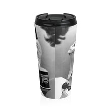 Vintage Johnson Outboard Stinger 75 Girl Stainless Steel Travel Mug by Retro Boater