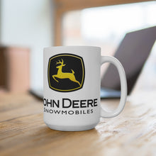Vintage John Deere Snowmobiles White Ceramic Mug by SpeedTiques