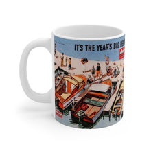 Antique 1955 Johnson Sea-Horse Outboard Engines Mug 11oz by Retro Boater