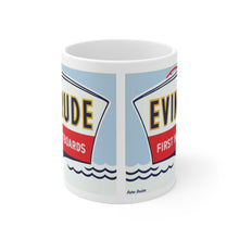 Vintage Evinrude Outboard Engine White Ceramic Mug by Retro Boater