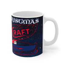 Merry Christmas Feathercraft White Ceramic Mug by Retro Boater