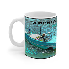 Stephen Motzko with Lorelei the Amphicar Mug 11oz by Retro Boater