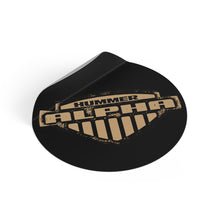 Distressed Vintage look Hummer Alpha Round Vinyl Stickers
