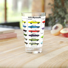 1970 Plymouth Lineup Pint Glass, 16oz