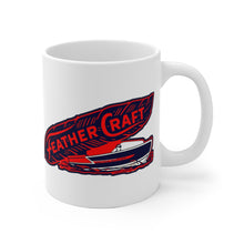 Feather Craft Boats White Ceramic Mug by Retro Boater