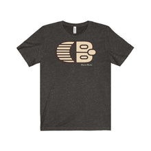 Classic Boater Logo in Tan and Brown Unisex Jersey Short Sleeve Tee