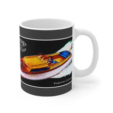 Vintage Chris Craft Express Cruiser White Ceramic Mug by Retro Boater