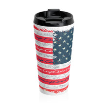 Vintage Chris Craft with Distressed Flag Stainless Steel Travel Mug