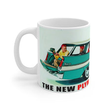 1957 Plymouth Suburban Advertisement White Ceramic Mug by SpeedTiques