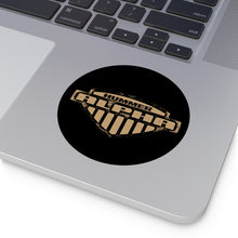 Distressed Vintage look Hummer Alpha Round Vinyl Stickers