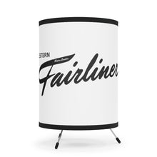 Vintage Western Fairliner Torpedo Tripod Lamp with High-Res Printed Shade, US/CA plug
