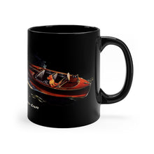 Vintage Chris Craft Runabout on a Night Ride 11oz Black Mug