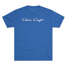 Vintage 1958 Chris Craft Silver Arrow Men's Tri-Blend Crew Tee by Retro Boater