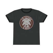 I Love Titties and Beer Funny Unisex Ringer Tee