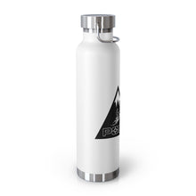 Vintage Polaris Snowmobile on Black White Mountain Design 22oz Vacuum Insulated Bottle