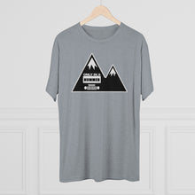 Classic Black and White Mountain Design Only in a Hummer Men's Tri-Blend Crew Tee