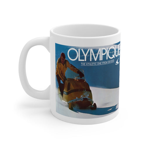 Vintage 1970 SKi-Doo Olympique White Ceramic Mug by SpeedTiques
