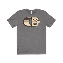 Classic Boater Logo in Tan and Brown Unisex Jersey Short Sleeve Tee